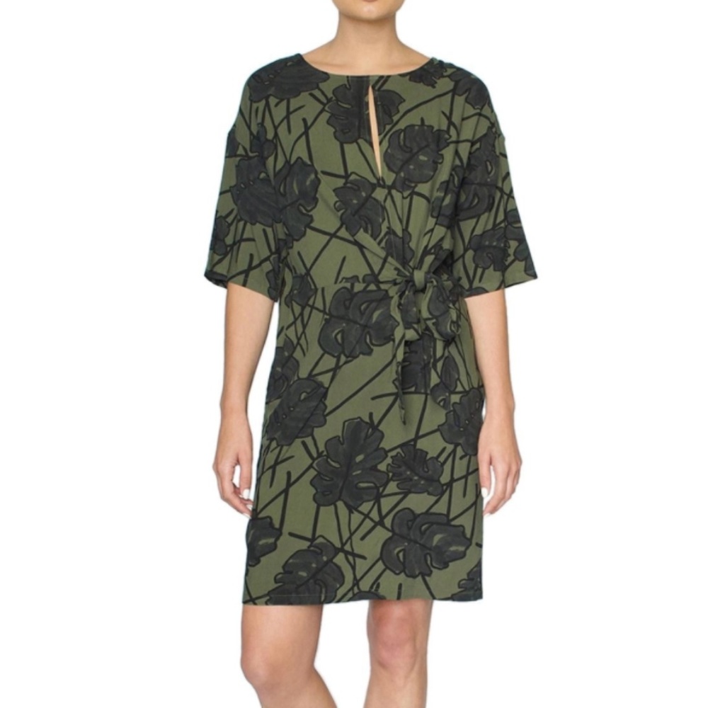 Native Youth Green Floral Dress